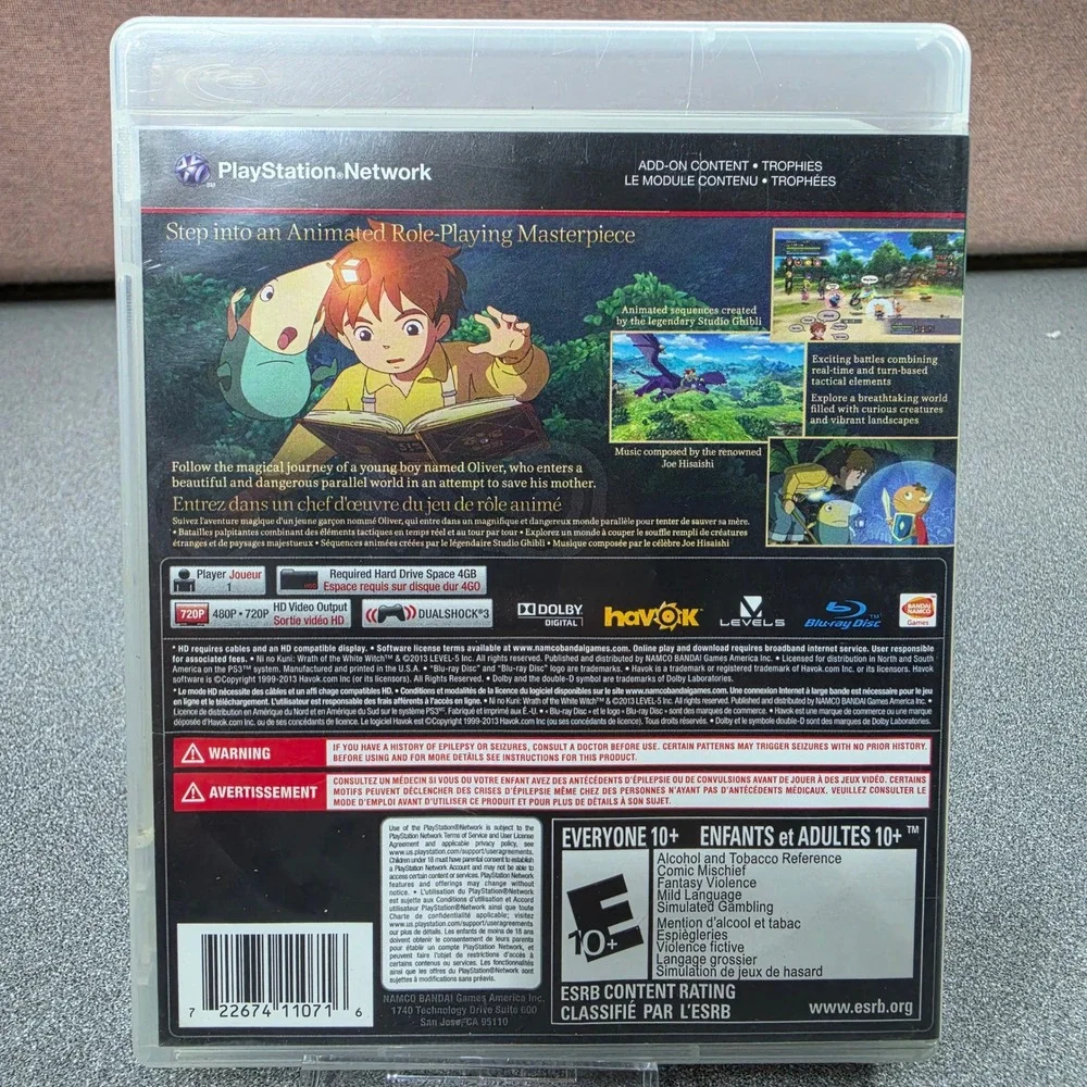 Bandai Namco Ni No Kuni Wrath of the White Witch Excellent Ghibli